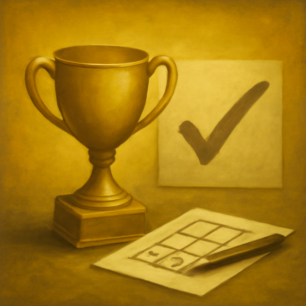 Icon representing BDG Win Update Notices with #cfbe23 themes.