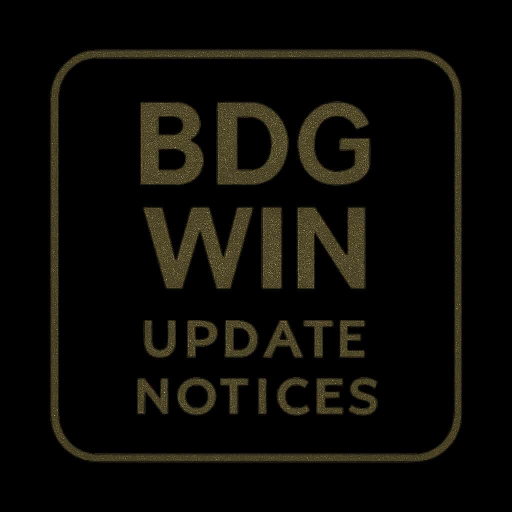 Icon representing BDG Win Update Notices with #cfbe23 themes.