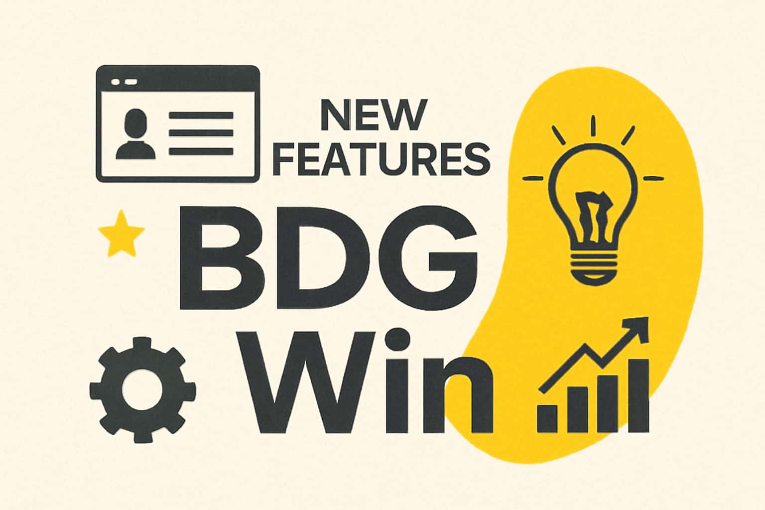 A visual representation highlighting the new features of BDG Win in a tech-inspired design.