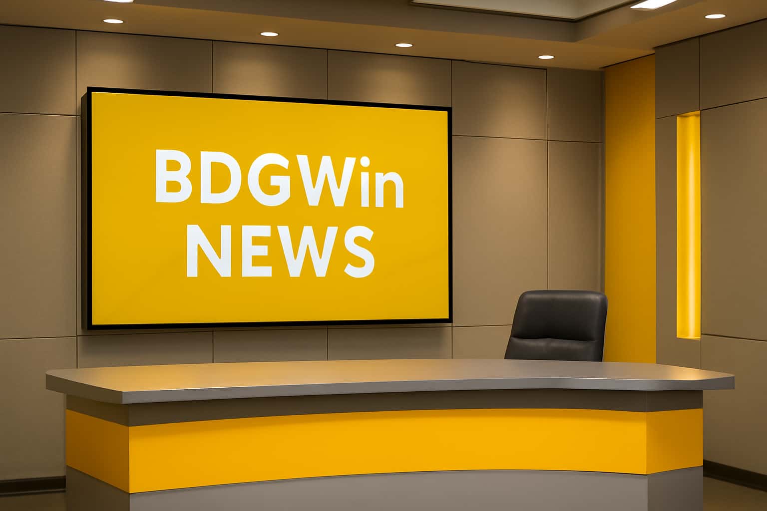 Informational scene showcasing BDG Win News updates.