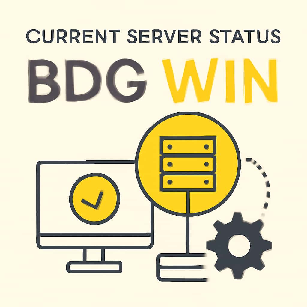A diagram illustrating the server status updates for BDG Win.
