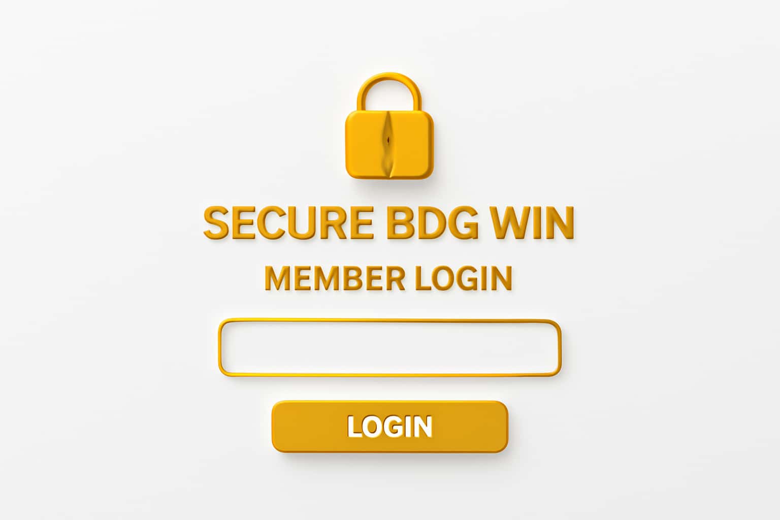 Secure BDG Win Member Login Interface